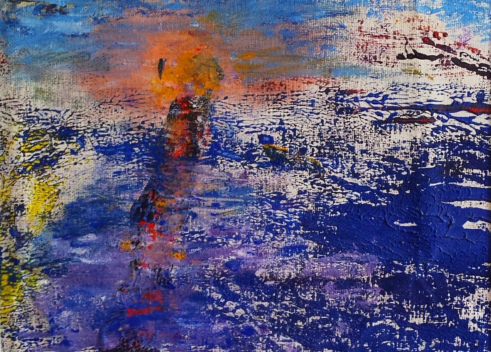 "Molino al atardecer en humedal de Mallorca" 14x19 cm. ©MART II